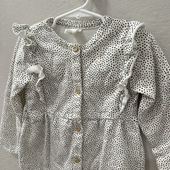 H&M Black & White Polka Dot Ruffle Romper - Picture 2 of 9